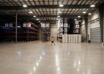 A general view inside CargoNest's bonded warehouse, where the company manages supply chain operations, in Venice, Florida, U.S., May 20, 2025. REUTERS/Octavio Jones